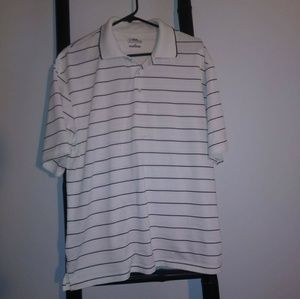 PGA Tour White Striped Polo